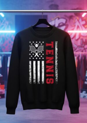 American Flag Tennis Shirt Best Gifts Tee for Players Fans Women Girls Kids Men