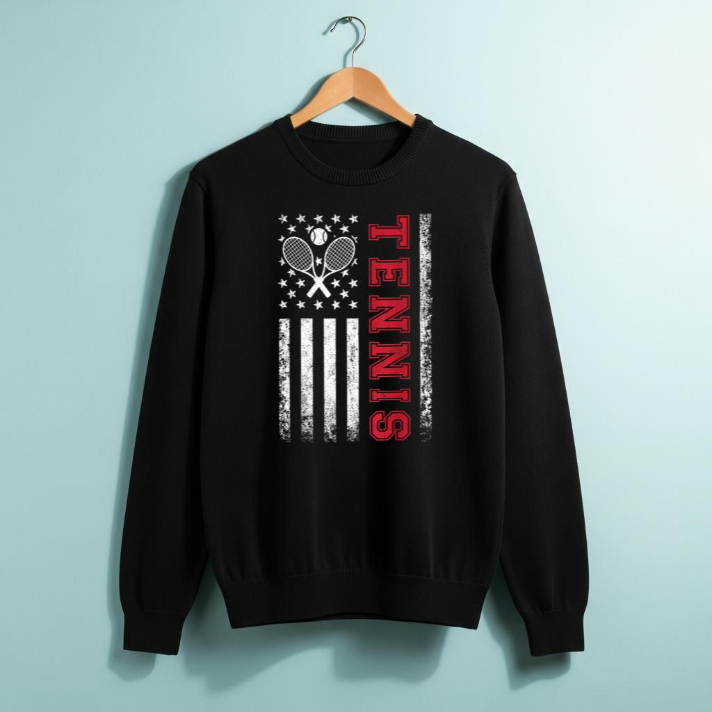 American Flag Tennis Shirt Best Gifts Tee for Players Fans Women Girls Kids Men - Image 2