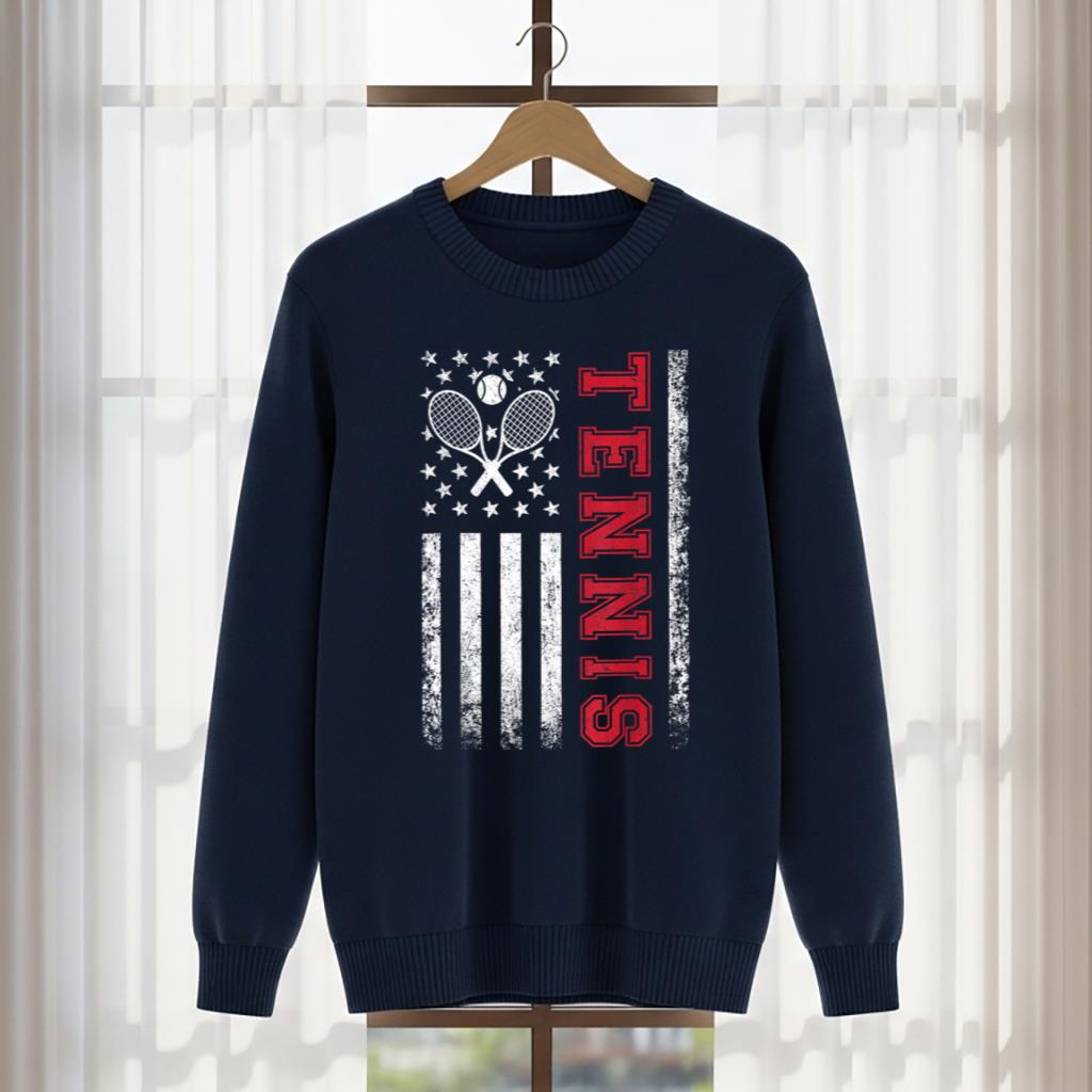 American Flag Tennis Shirt Best Gifts Tee for Players Fans Women Girls Kids Men - Image 5