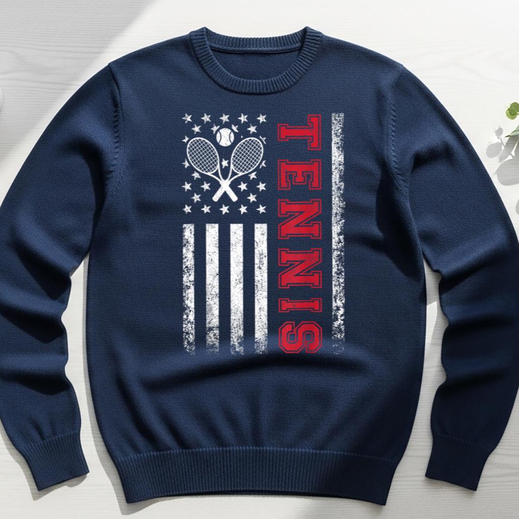 American Flag Tennis Shirt Best Gifts Tee for Players Fans Women Girls Kids Men - Image 6