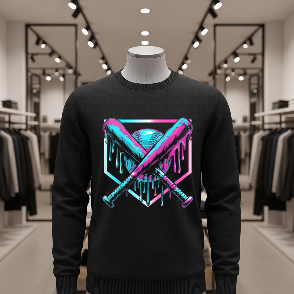 Baseball Drip For Boys Ice Cream Drip Youth Boys Baseball - Image 2