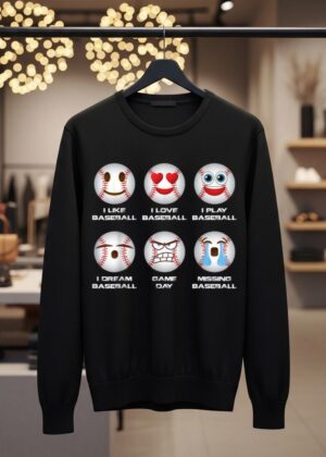 Baseball Emoji I Love Baseball Emoticon Social Baseball Fun