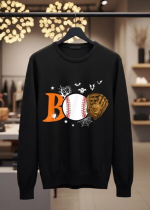 Boo Baseball Halloween Player Catcher Pitcher Spooky Season