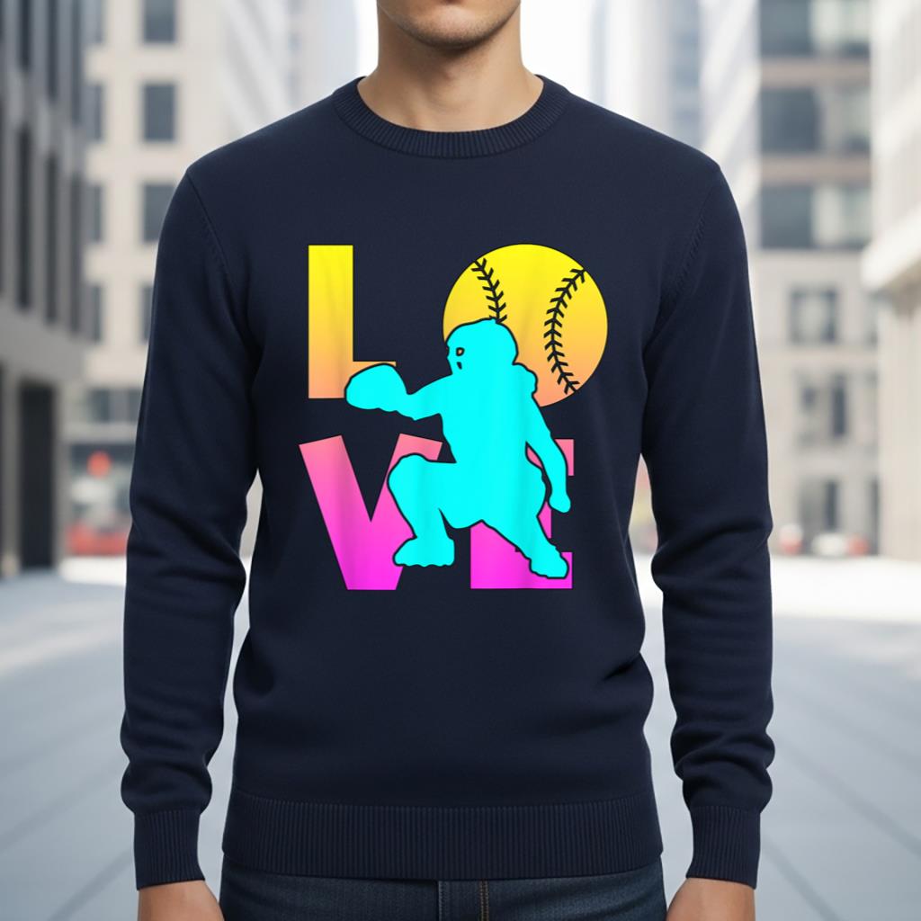 Cute I Love Softball Shirt Catcher Funny Mom Teen Girl Women - Image 6