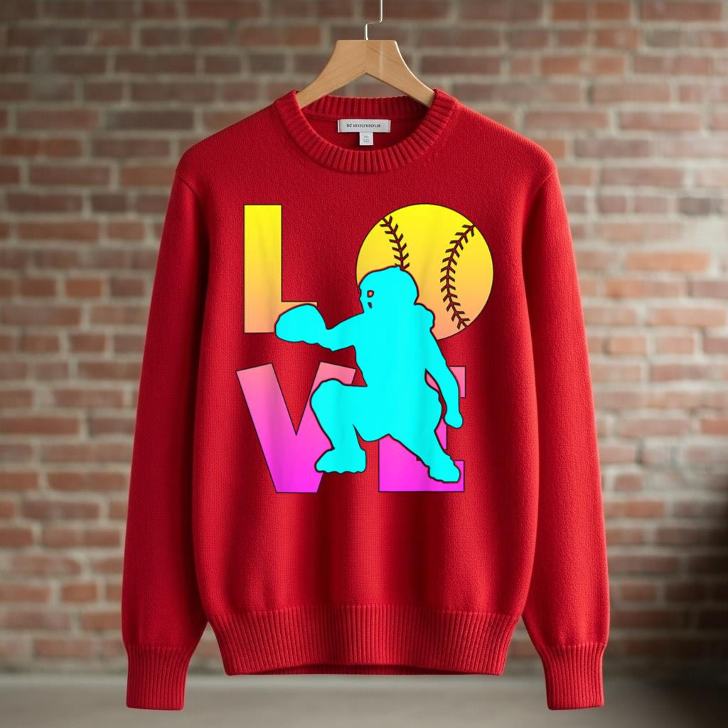 Cute I Love Softball Shirt Catcher Funny Mom Teen Girl Women - Image 3