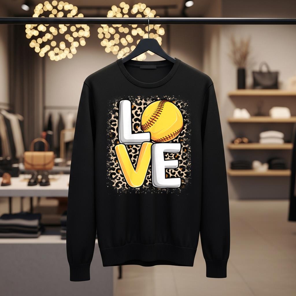 Cute Love Softball Women Girls Softball Lover