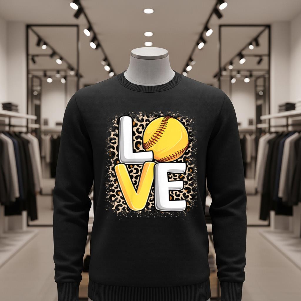 Cute Love Softball Women Girls Softball Lover - Image 2