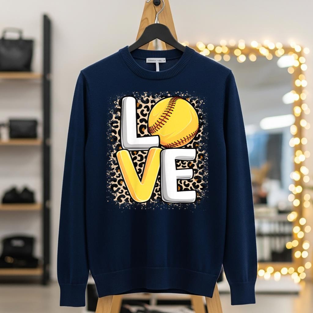 Cute Love Softball Women Girls Softball Lover - Image 5