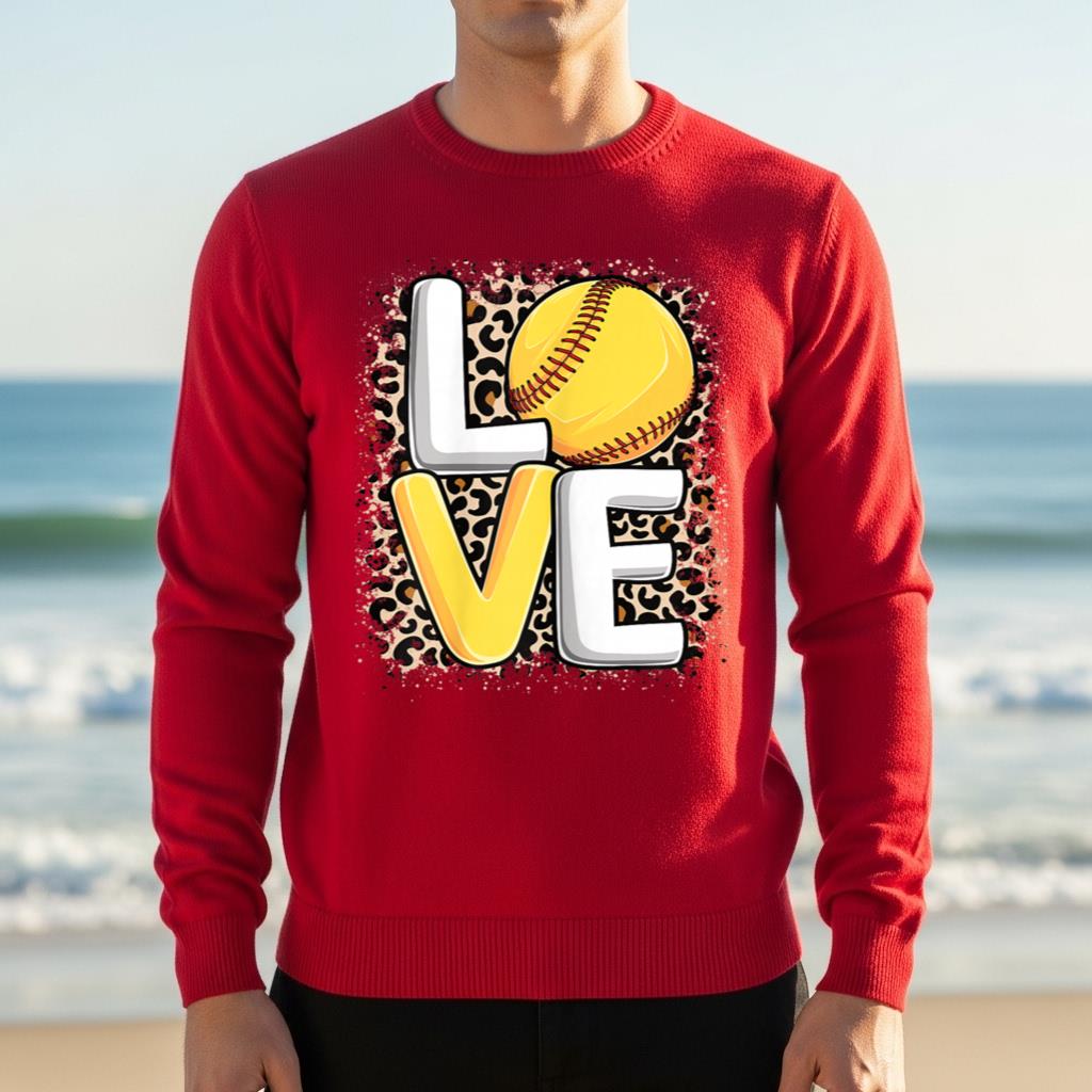 Cute Love Softball Women Girls Softball Lover - Image 4