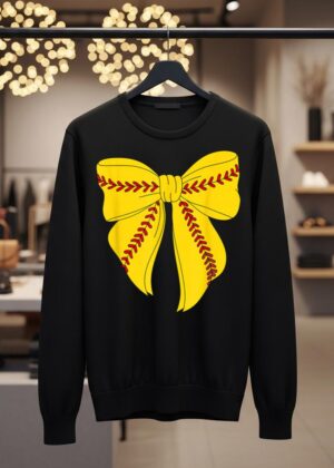 Cute Softball Coquette Bow For Women Girls Softball Mom Mama