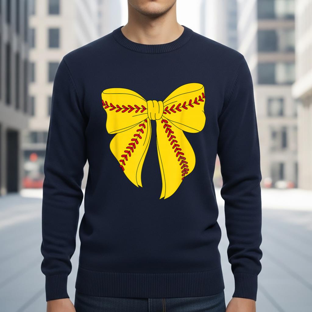 Cute Softball Coquette Bow For Women Girls Softball Mom Mama - Image 6