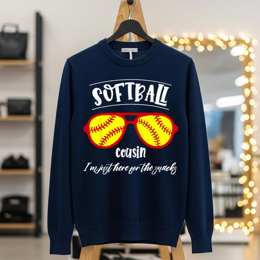 Funny Glasses Softball Cousin I'm Just Here For The Snacks - Image 5