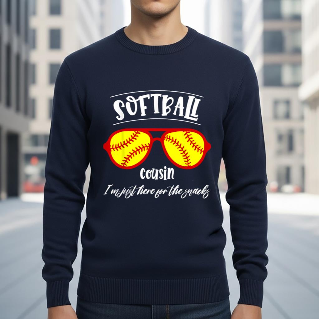 Funny Glasses Softball Cousin I'm Just Here For The Snacks - Image 6
