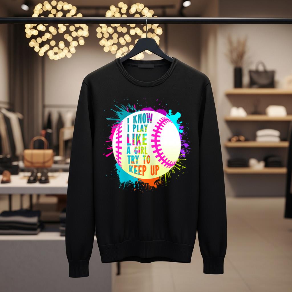 Funny I Play Like A Girl Softball Baseball Quote T Shirt