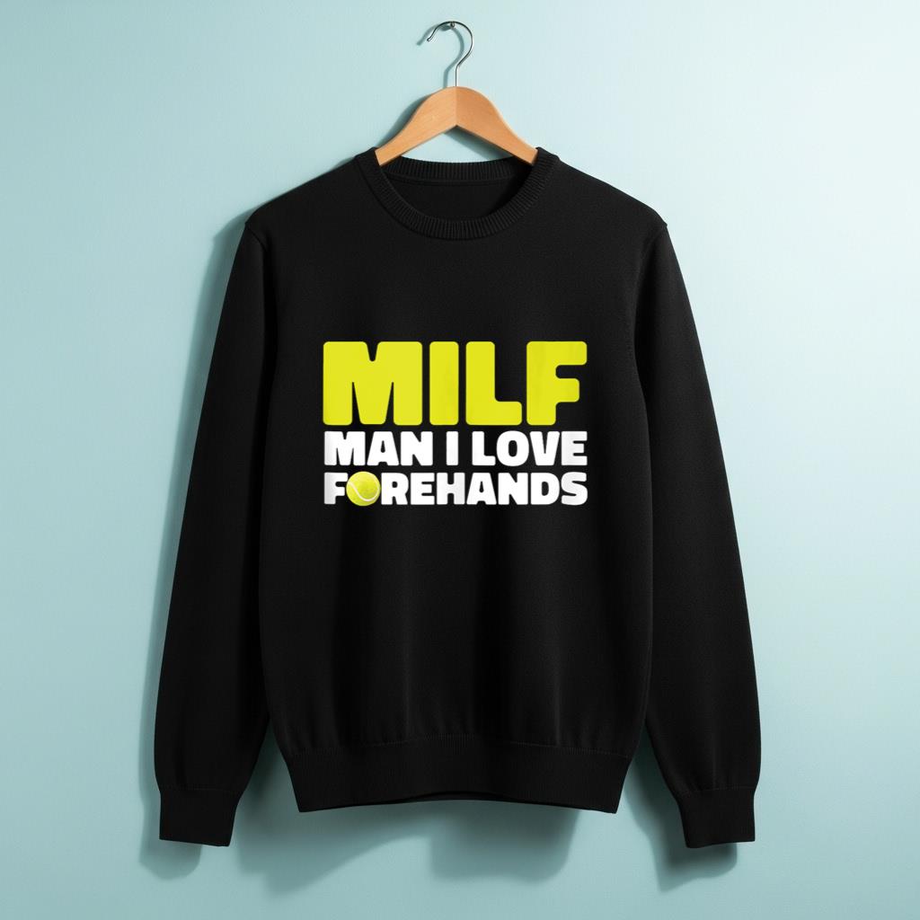 Funny MILF Man I Love Forehands Tennis Coach Player Tank Top - Image 2