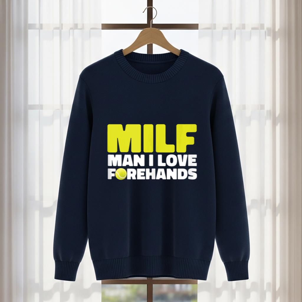 Funny MILF Man I Love Forehands Tennis Coach Player Tank Top - Image 5