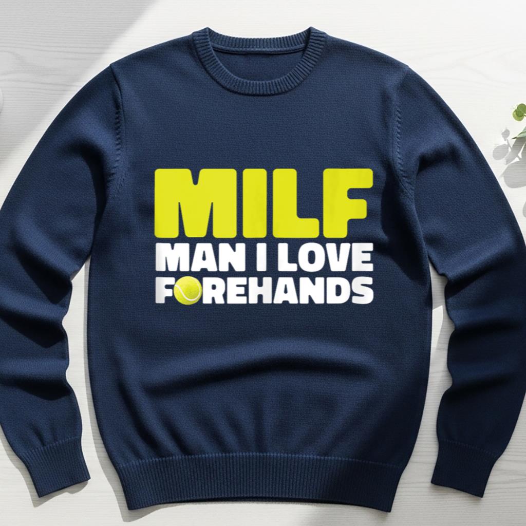 Funny MILF Man I Love Forehands Tennis Coach Player Tank Top - Image 6
