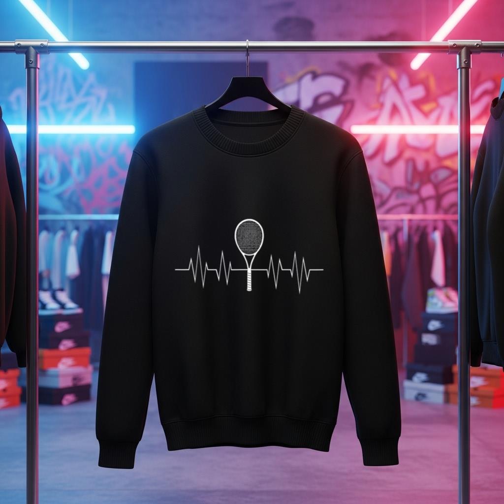 Funny Tennis Heartbeat Player Coach Raquet Men Women Gifts