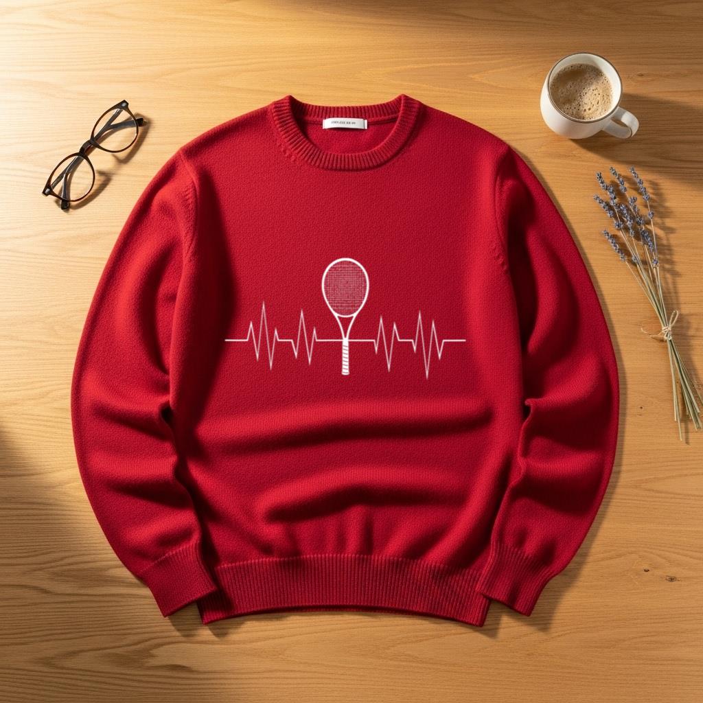Funny Tennis Heartbeat Player Coach Raquet Men Women Gifts - Image 4