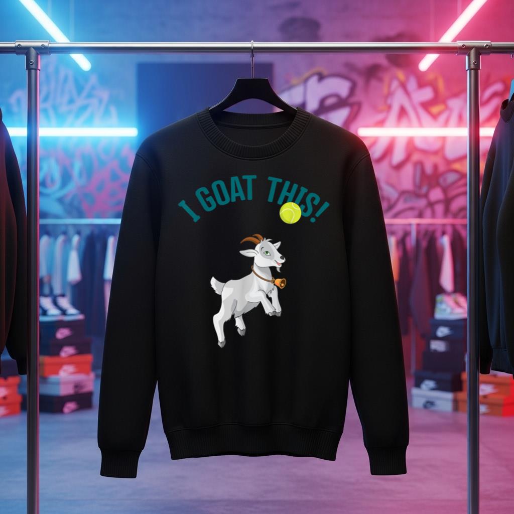 Funny Tennis I Goat this Ball Goat Lover & Tennis Player
