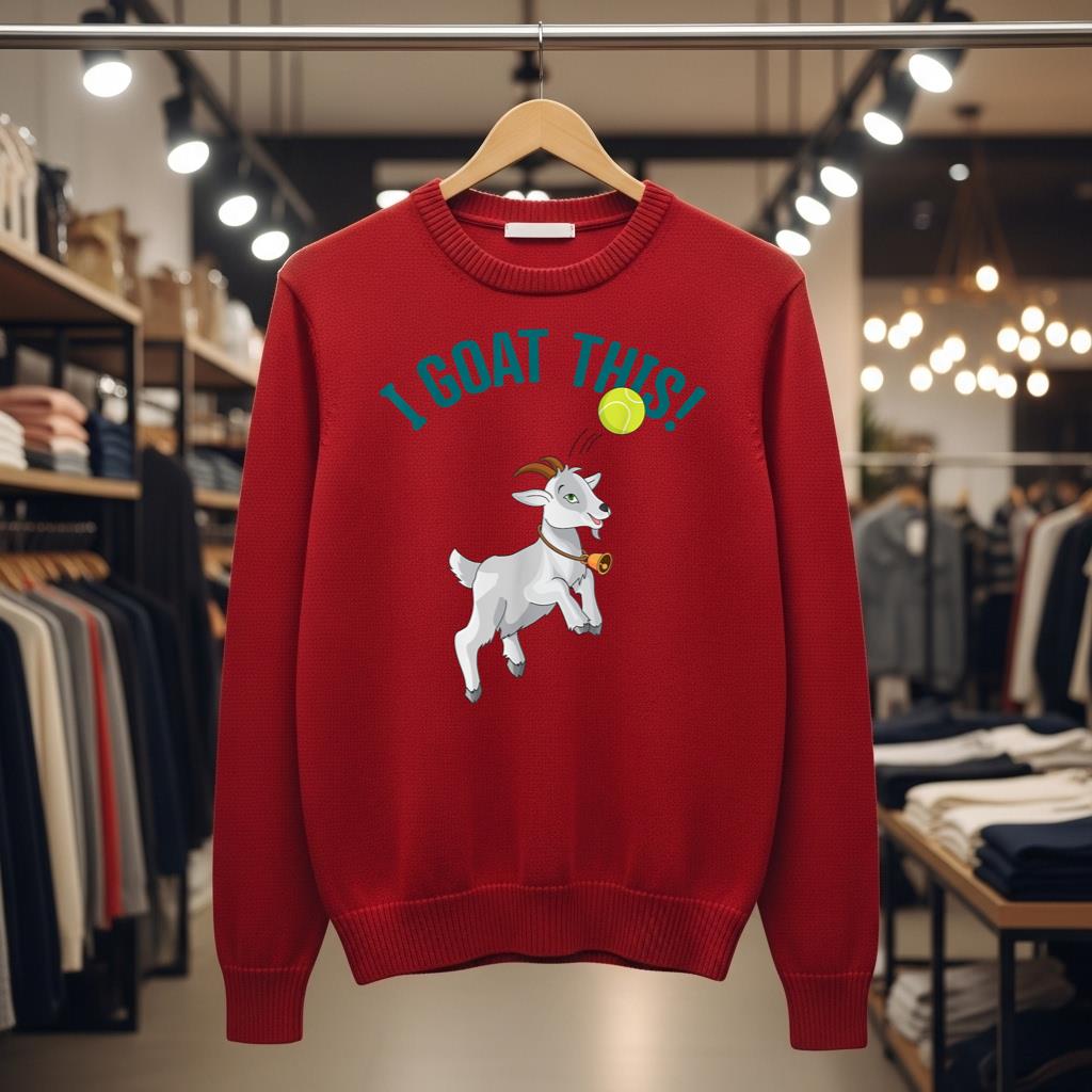 Funny Tennis I Goat this Ball Goat Lover & Tennis Player - Image 3