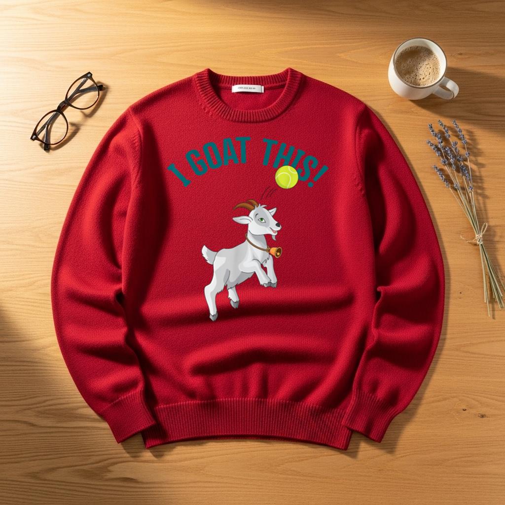 Funny Tennis I Goat this Ball Goat Lover & Tennis Player - Image 4