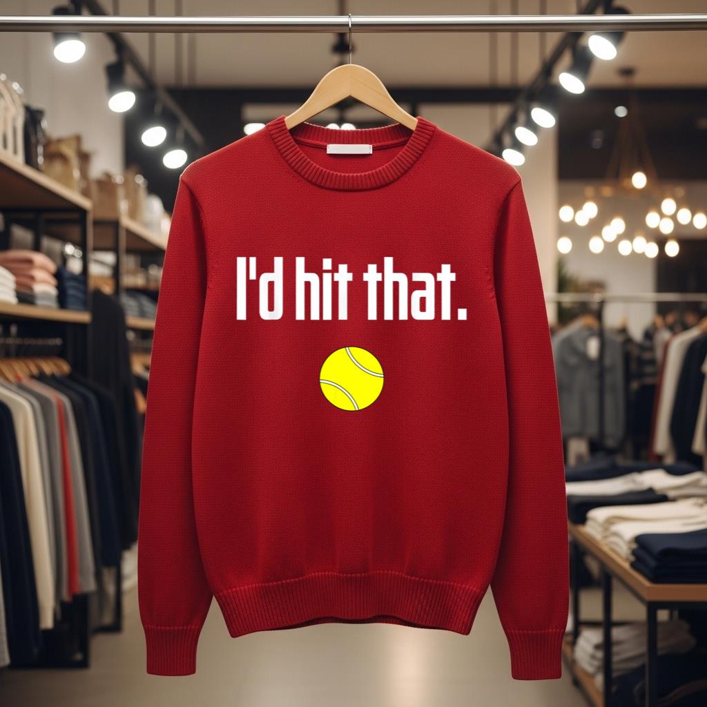 Funny Tennis Saying Quote I Love Tennis Ball I'd hit that - Image 3