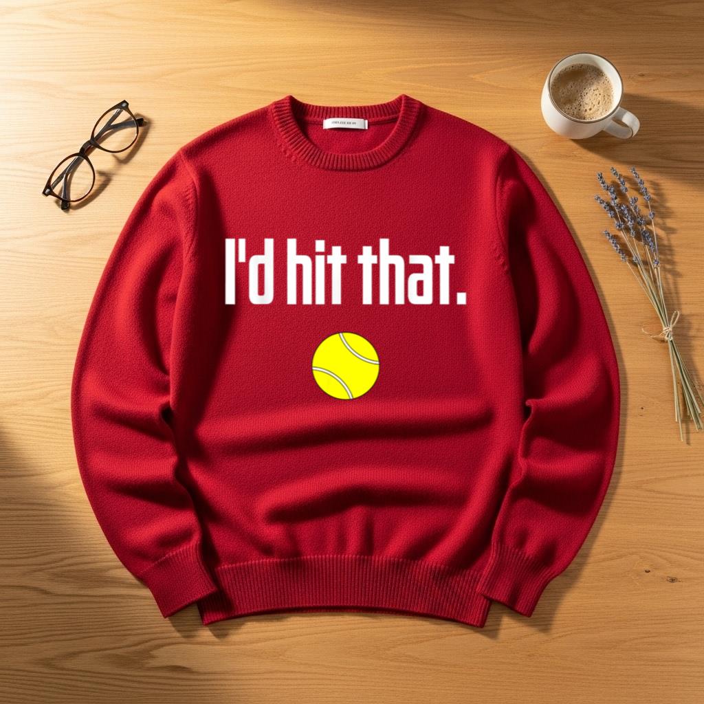 Funny Tennis Saying Quote I Love Tennis Ball I'd hit that - Image 4
