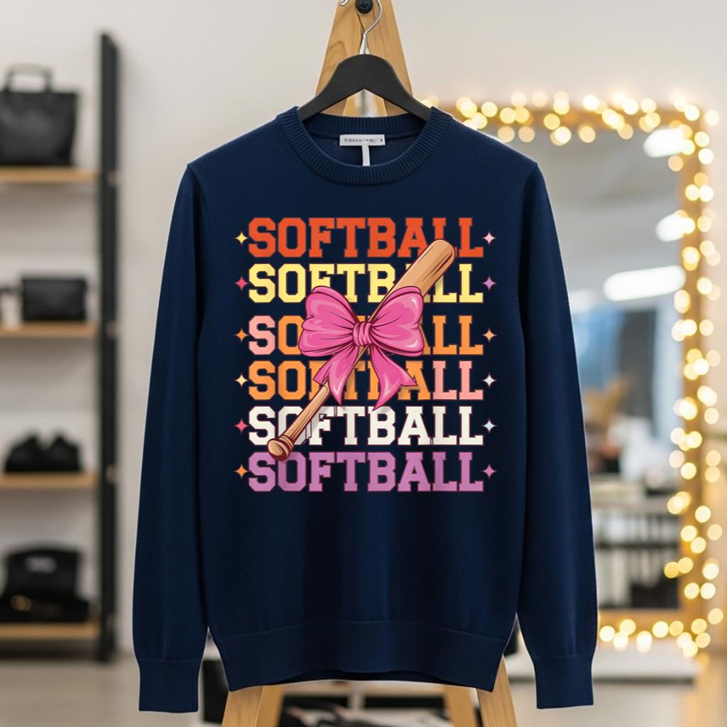 Groovy Softball Coquette Bow Softball Lover Softball - Image 5