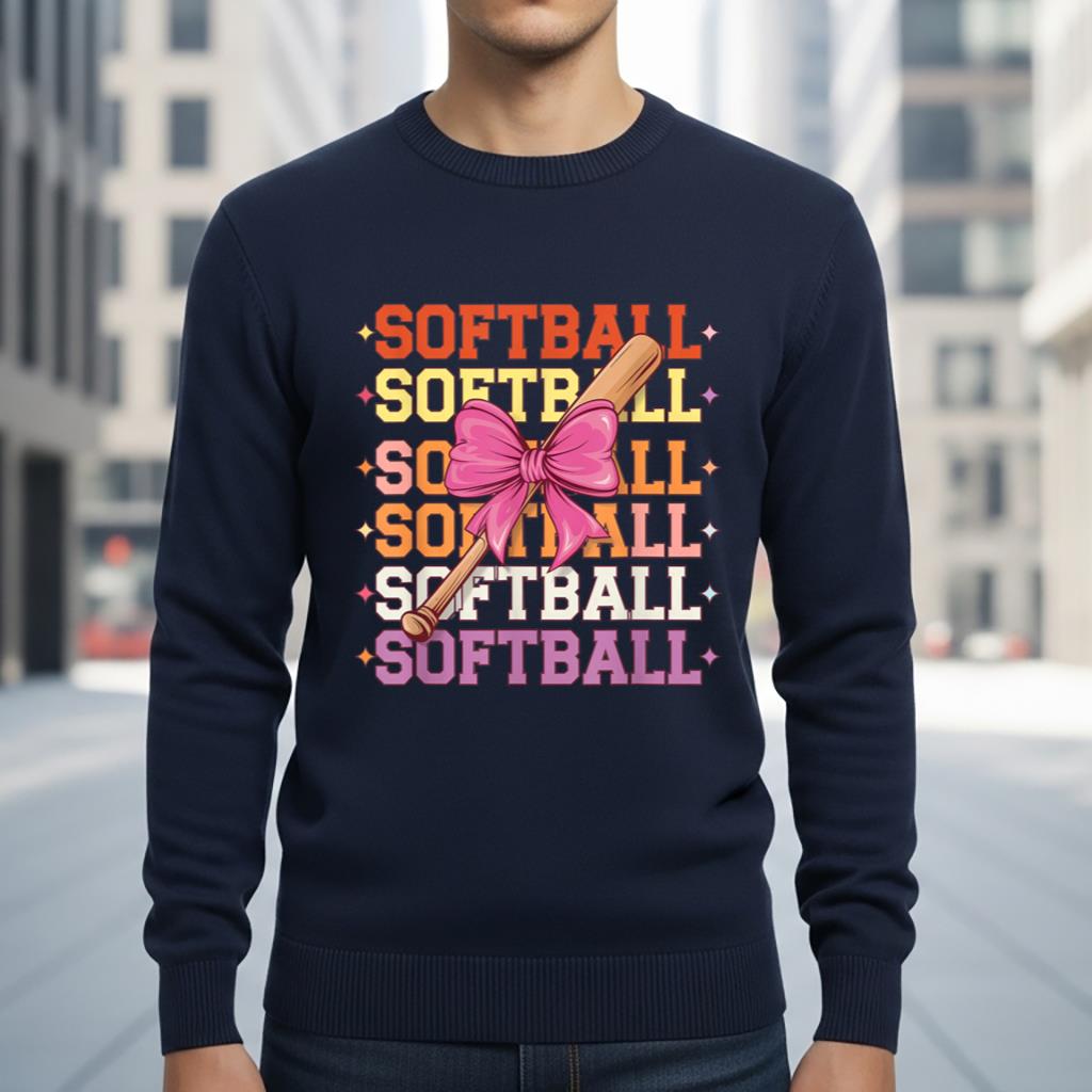 Groovy Softball Coquette Bow Softball Lover Softball - Image 6