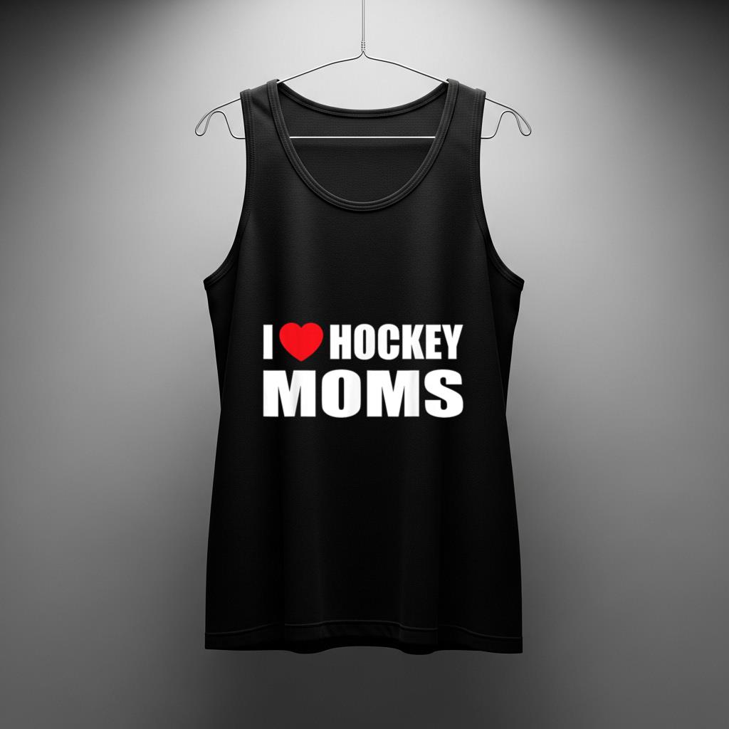 Hockey TTank Top Men I Love Hockey Moms - Image 2