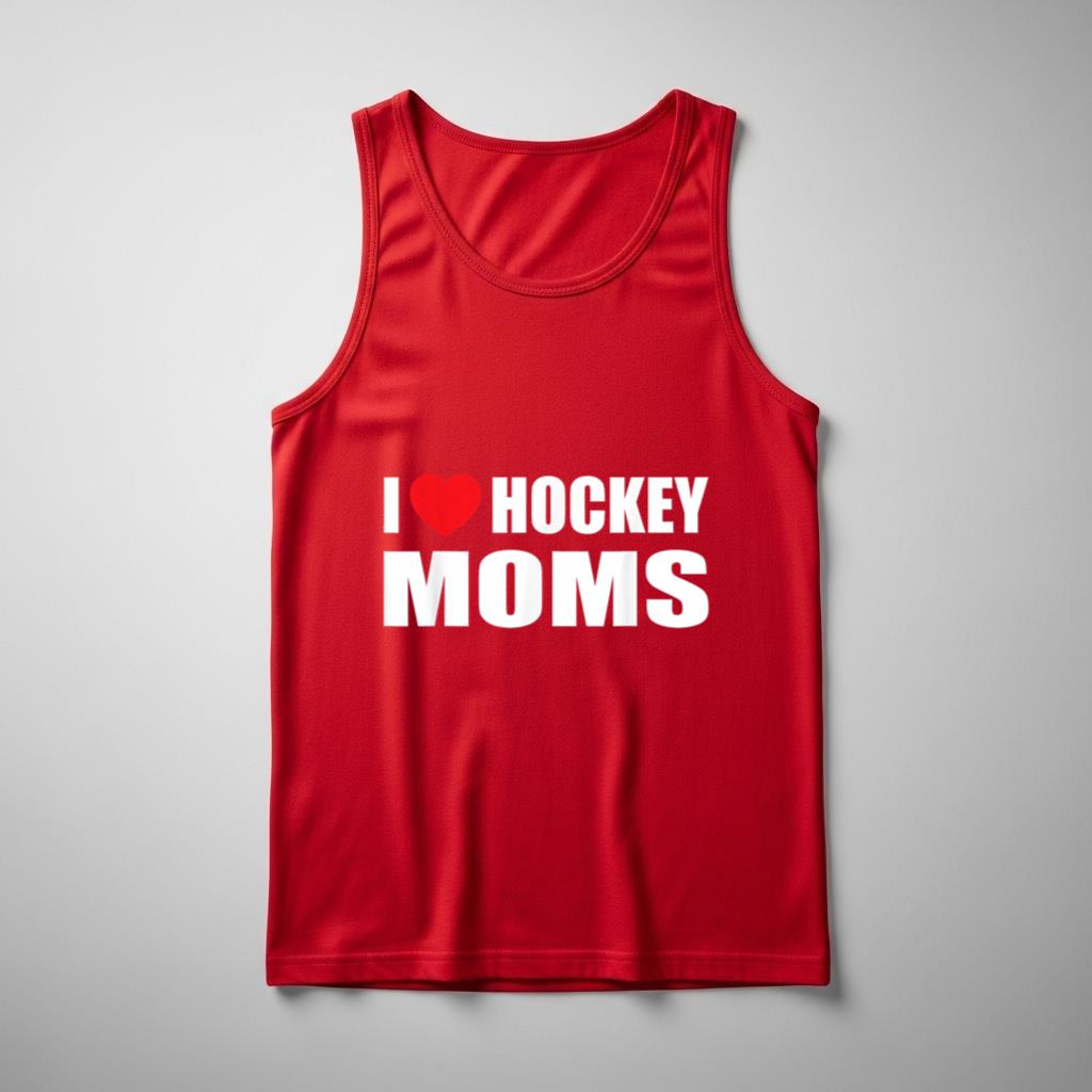 Hockey TTank Top Men I Love Hockey Moms - Image 3
