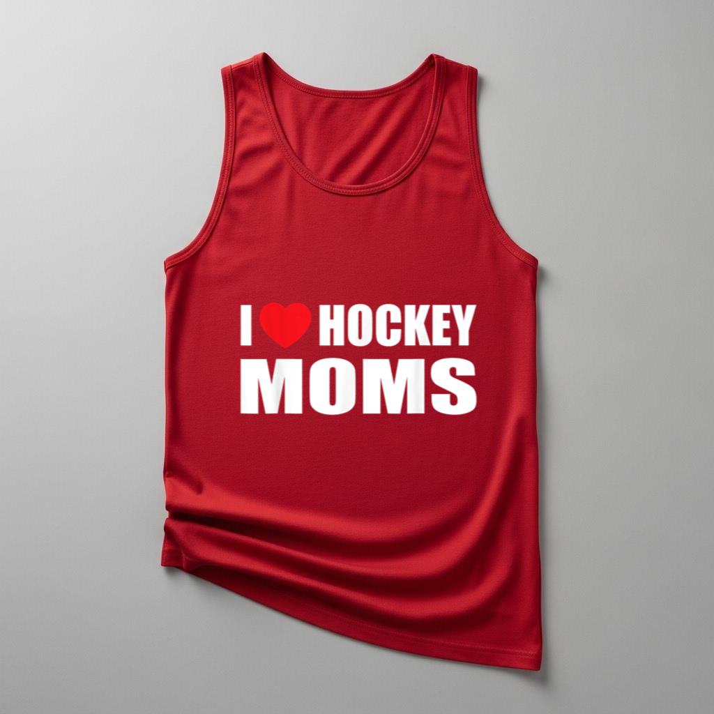Hockey TTank Top Men I Love Hockey Moms - Image 4