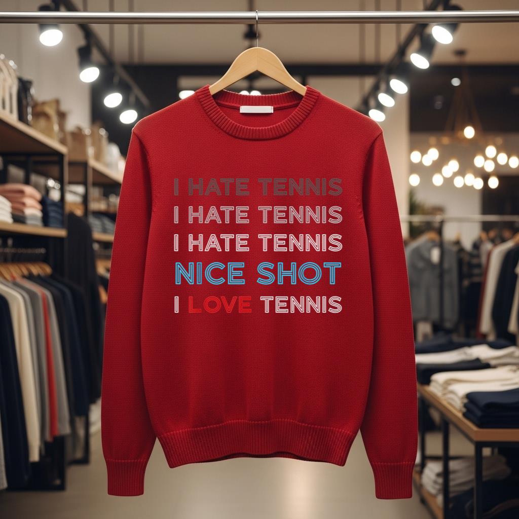 I Hate Tennis I Hate Tennis I Hate Nice Shot I Love Tennis - Image 3