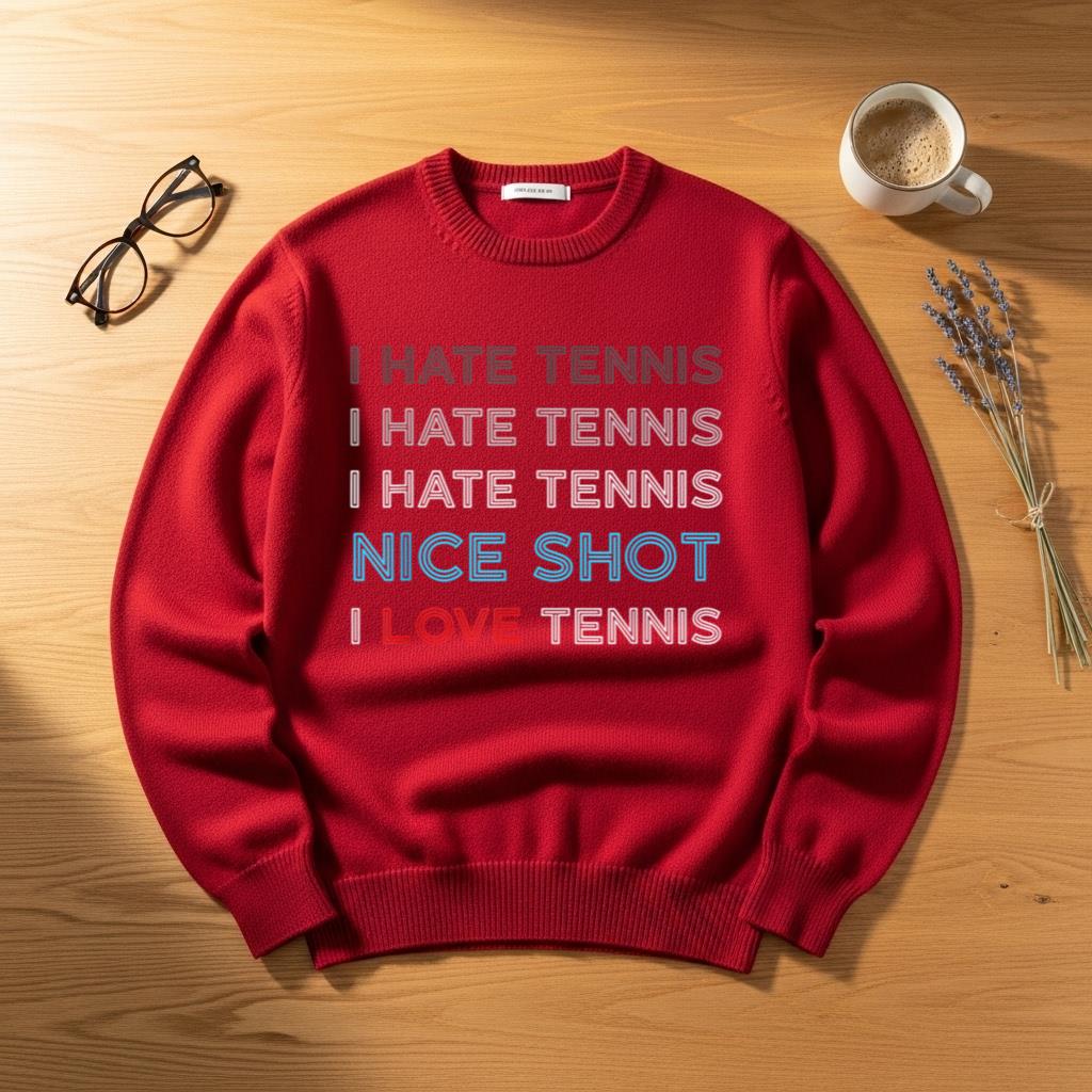 I Hate Tennis I Hate Tennis I Hate Nice Shot I Love Tennis - Image 4