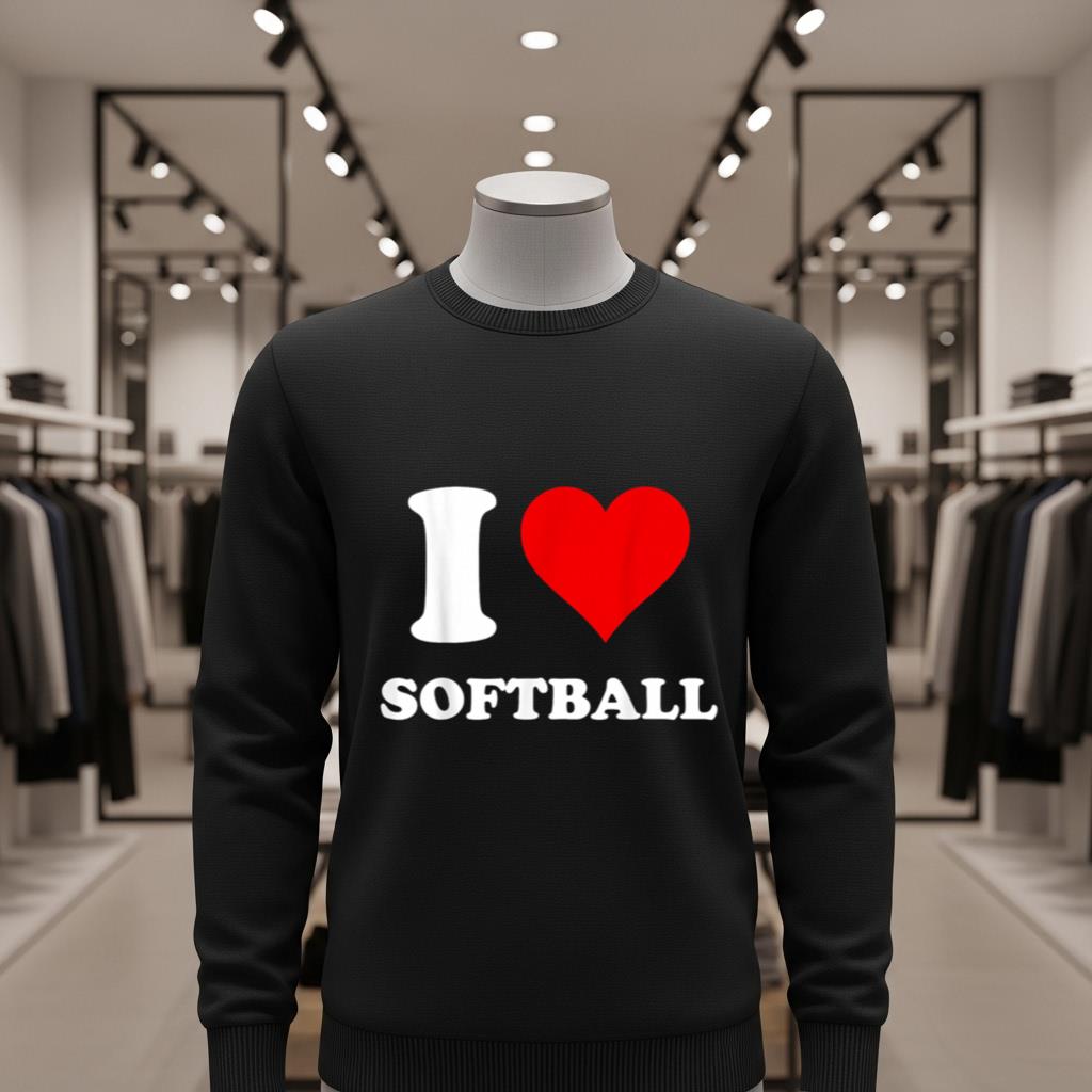 I Heart Softball I Love Softball - Image 2