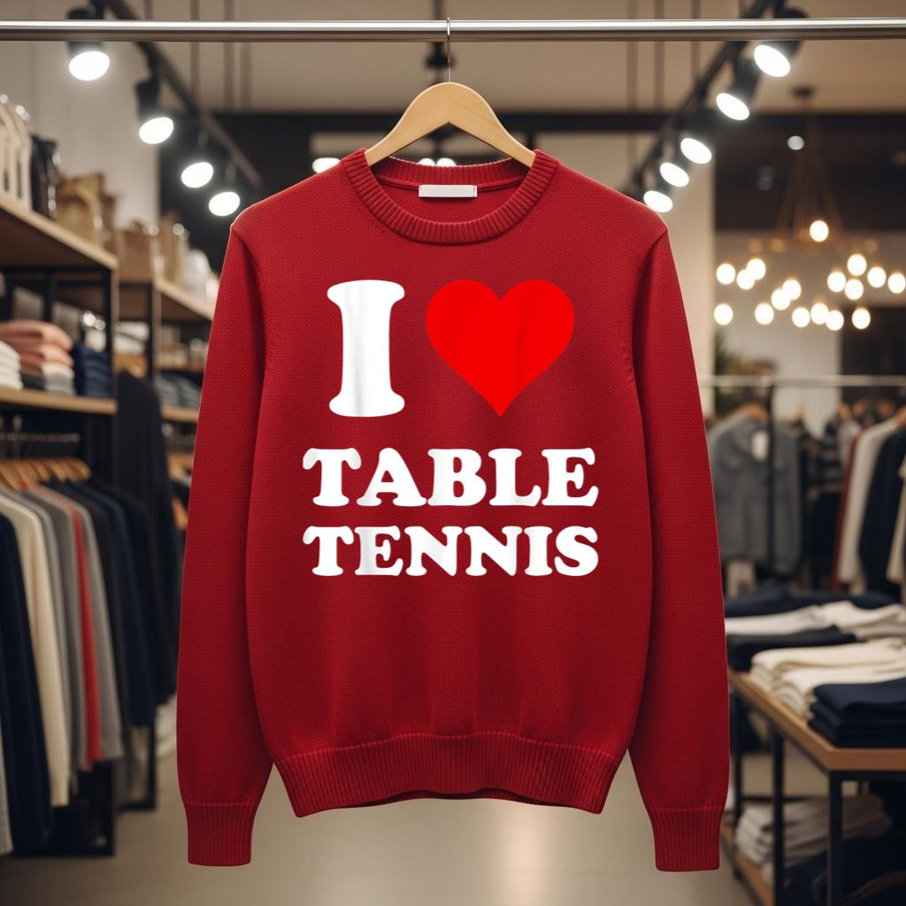 I Heart Table Tennis I Love Table Tennis - Image 3