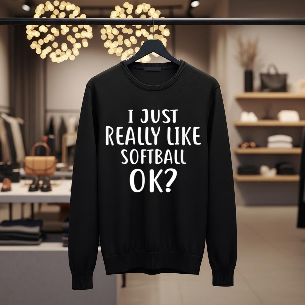 I Just Really Like Softball T Shirt for Softball Players