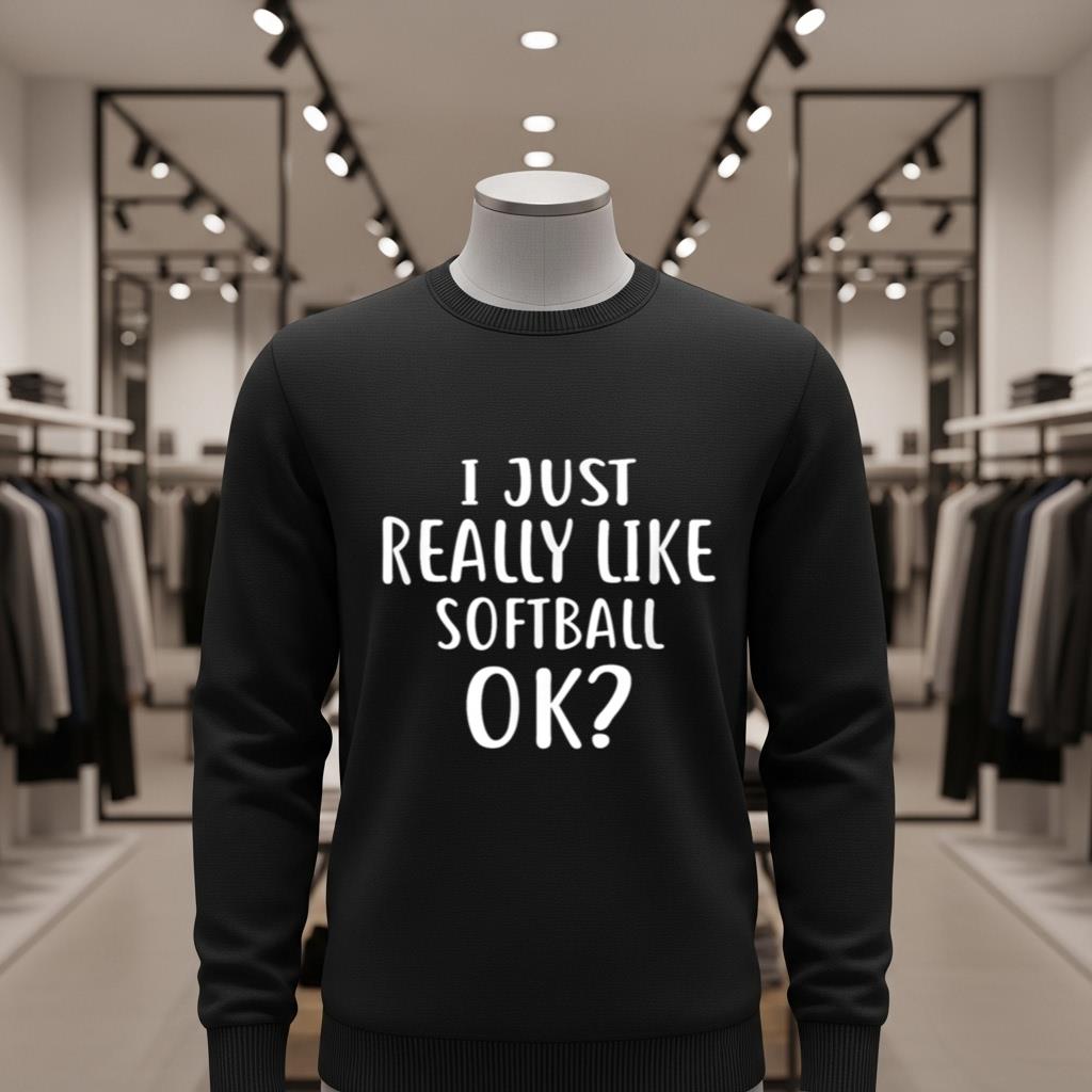 I Just Really Like Softball T Shirt for Softball Players - Image 2