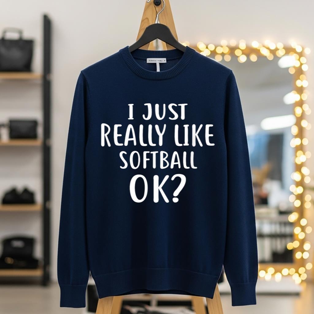 I Just Really Like Softball T Shirt for Softball Players - Image 5