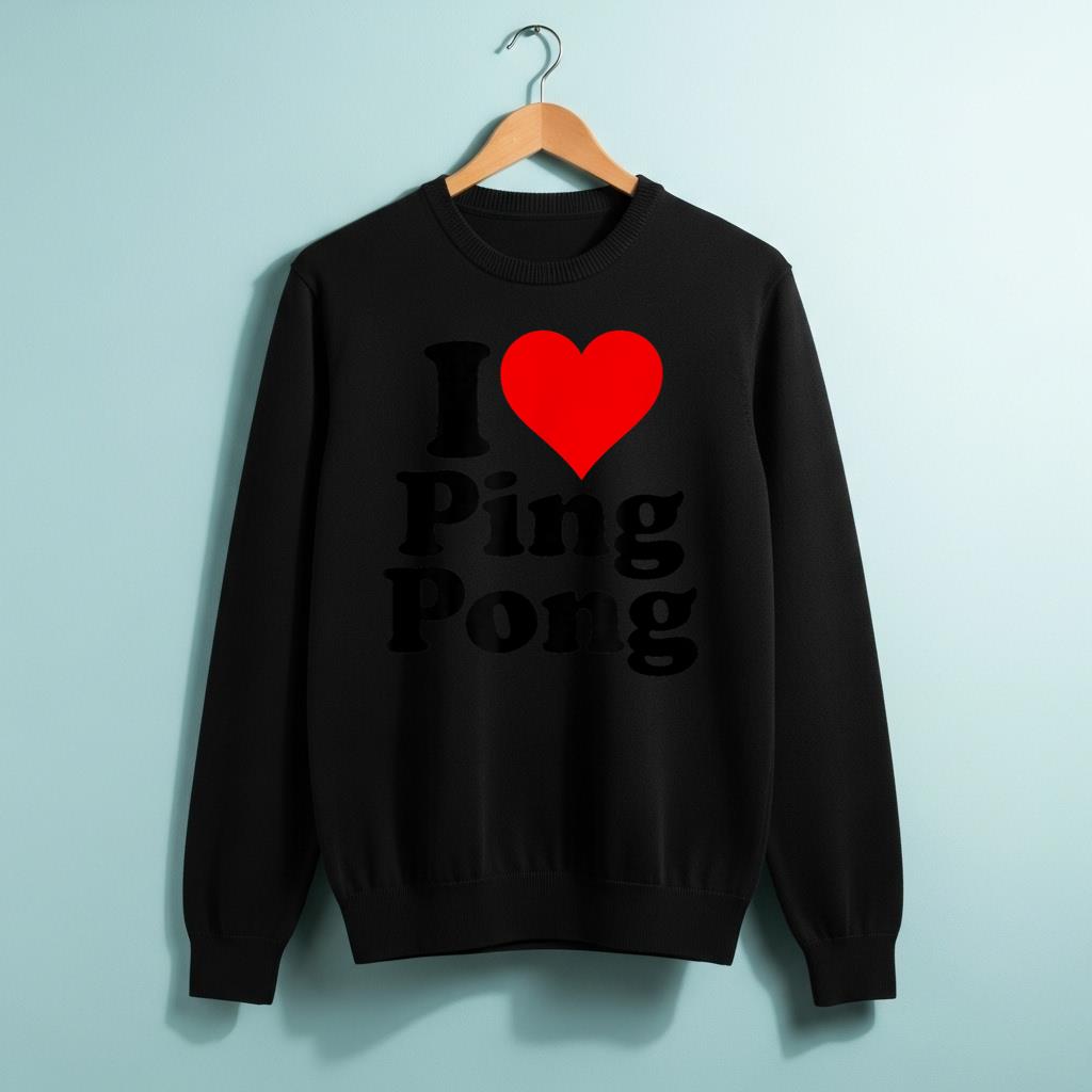 I LOVE HEART PING PONG TABLE TENNIS - Image 2