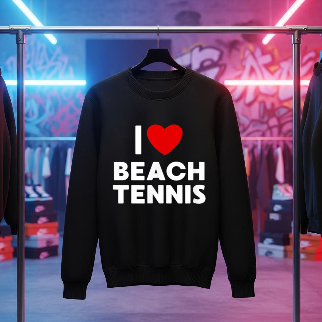 I Love Beach Tennis T Shirt