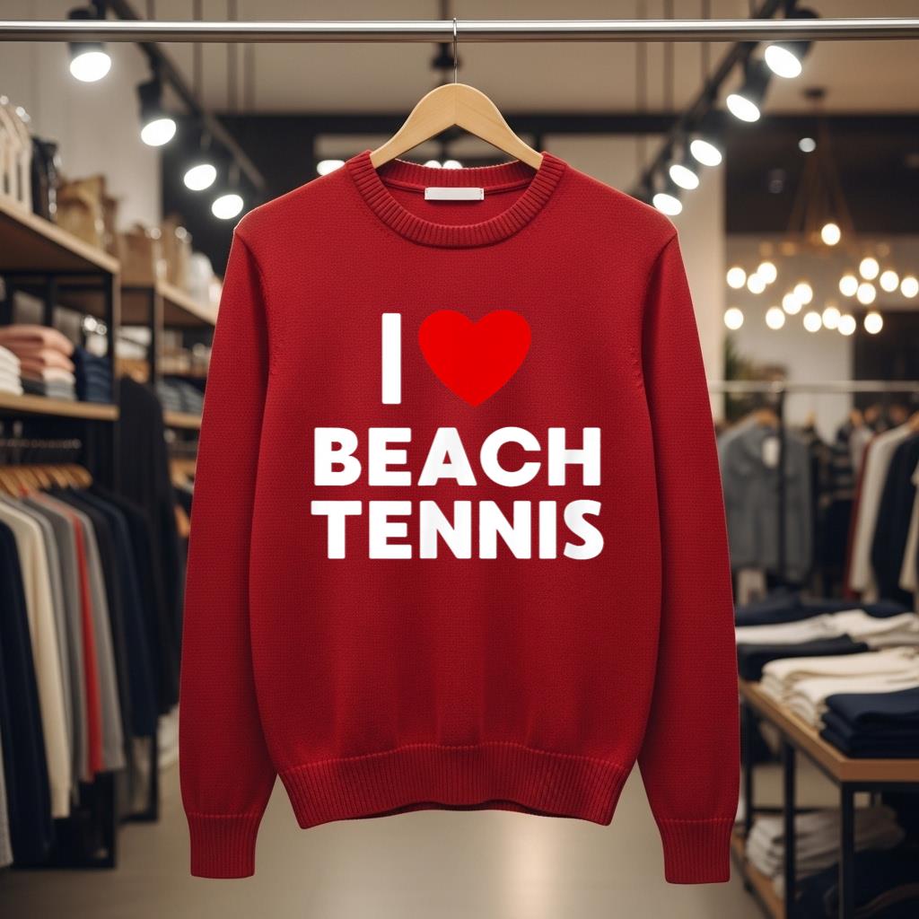 I Love Beach Tennis T Shirt - Image 3