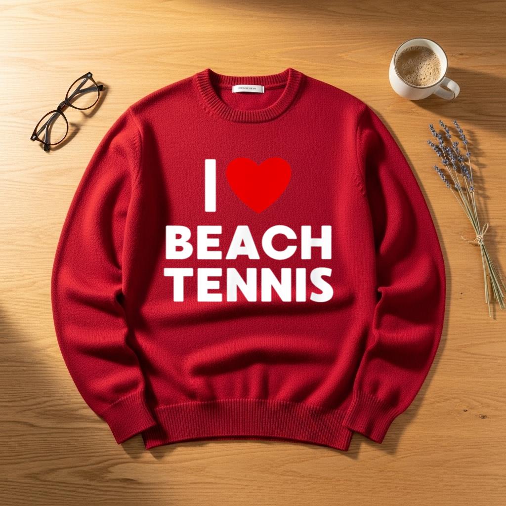I Love Beach Tennis T Shirt - Image 4