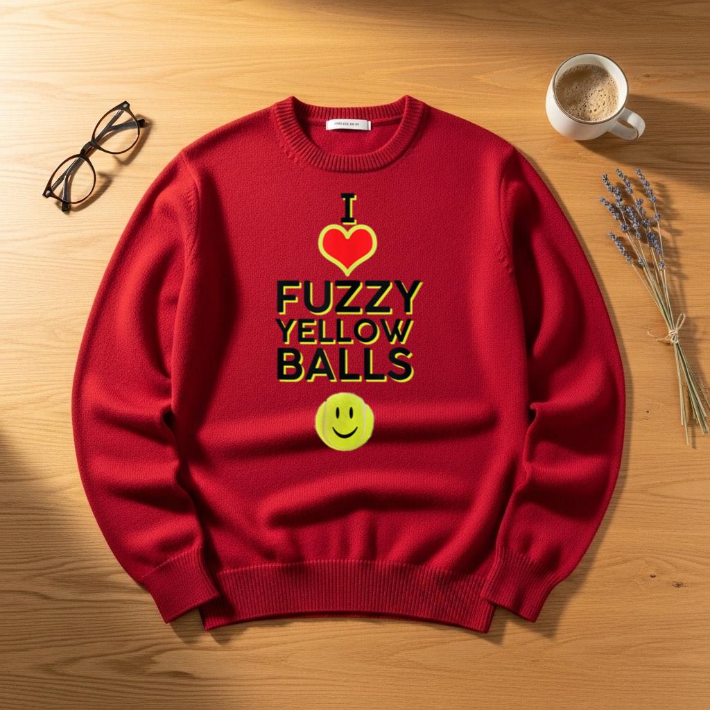 I Love Fuzzy Yellow Balls Tank Top - Image 4