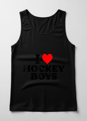 I Love Hockey Boys Heart
