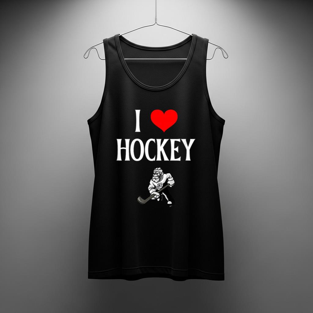 I Love Hockey I Heart Hockey Funny Ice Hockey Lover 1 - Image 2