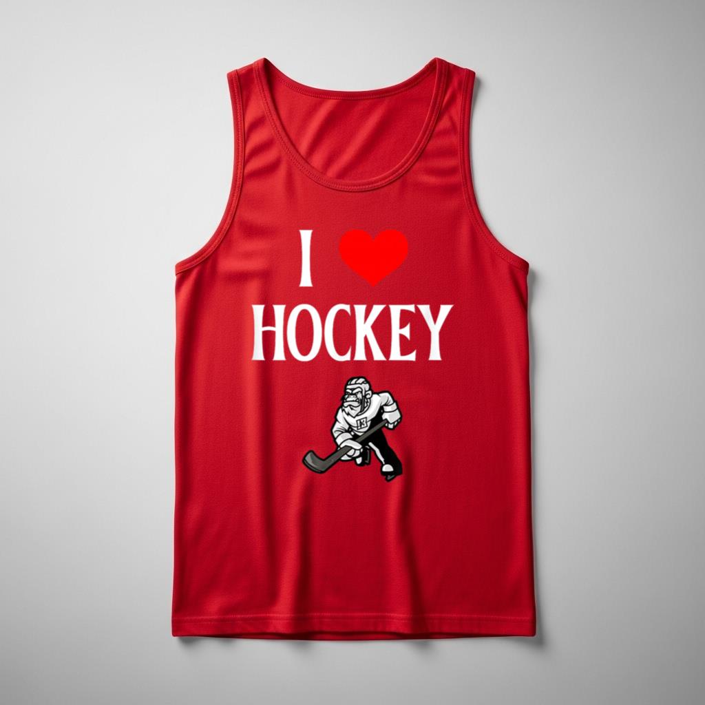 I Love Hockey I Heart Hockey Funny Ice Hockey Lover 1 - Image 3
