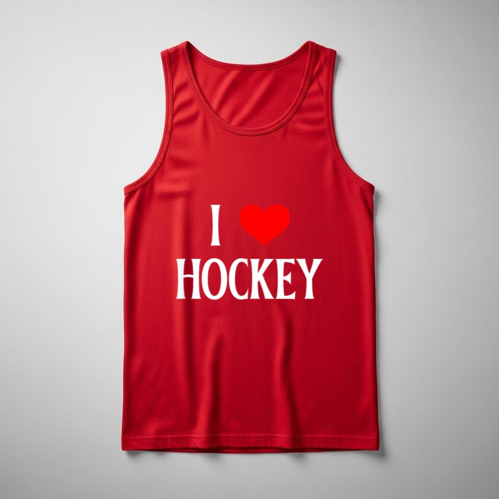 I Love Hockey I Heart Hockey Funny Ice Hockey Lover - Image 3