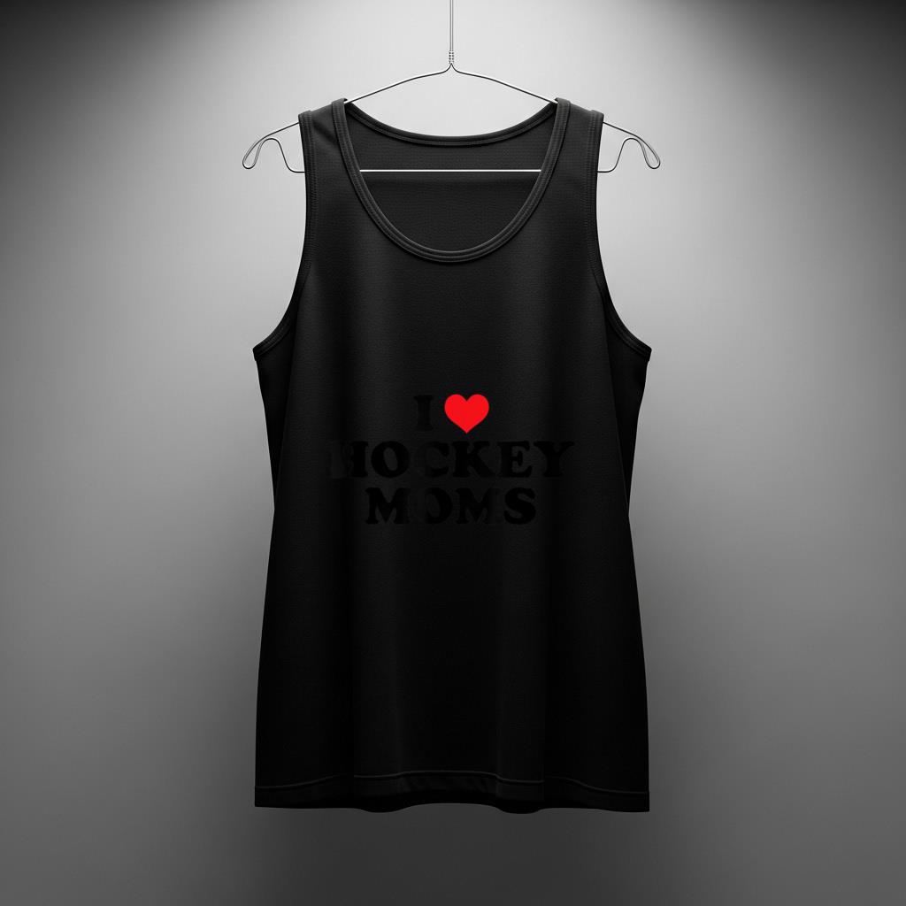 I Love Hockey Moms Funny Design 1 - Image 2